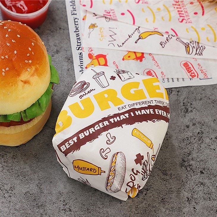 Greaseproof Pe Wax Burger Wrap Pape