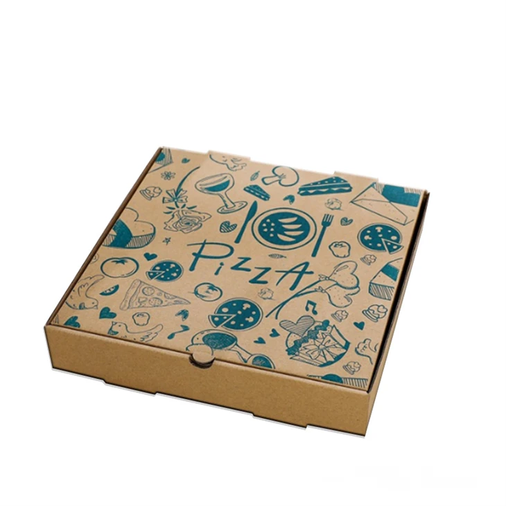 Bosca Páipéir Pacáistiú Pizza Le Lógó an Chustaim