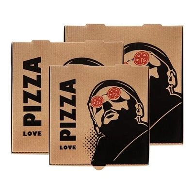 Bosca Pacáistithe Pizza Grád Bia roctha Lógó an Chustaim